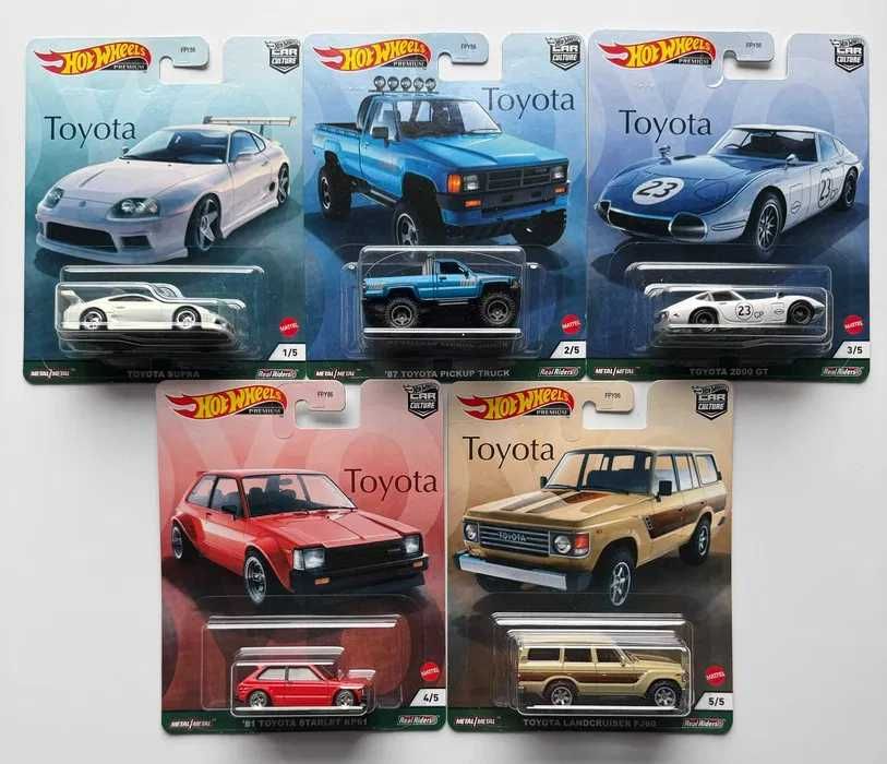 Hot Wheels Premium Toyota set 5 sztuk nowe