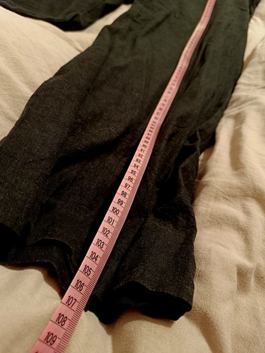 Spodnie lniane z szerokimi nogawkami r. 46