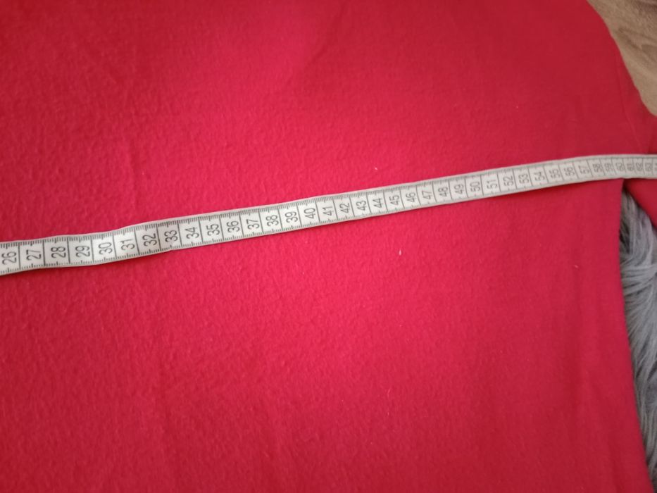 Bluzka tunika czerwona falbanki Reserved oversize