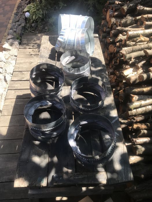 Вентиляція 200 мм (гнучна вставка, коліно)