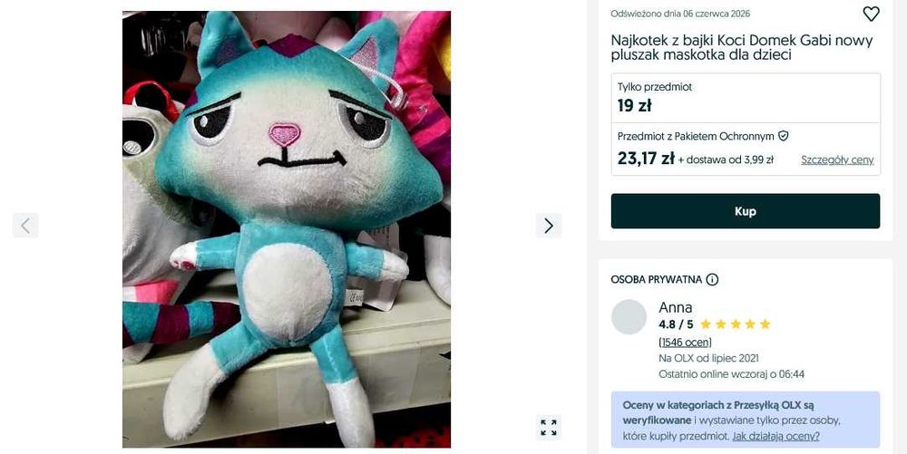Zestaw pluszak najkotek auto nowe
