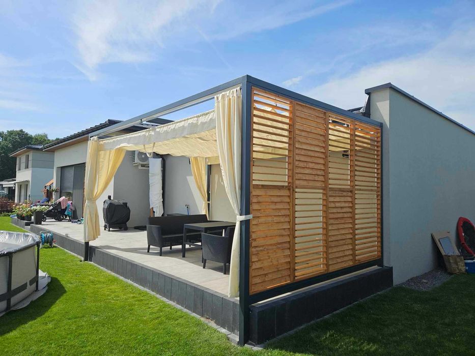Żaluzje tarasowe  do : pergola altana taras balkon ogród.