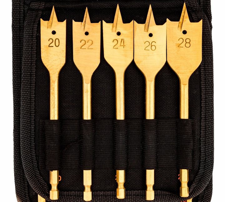 Zestaw Wierteł Wiertła Płaskie Piórkowe Łopatkowe Do Drewna Drzewa 16s
