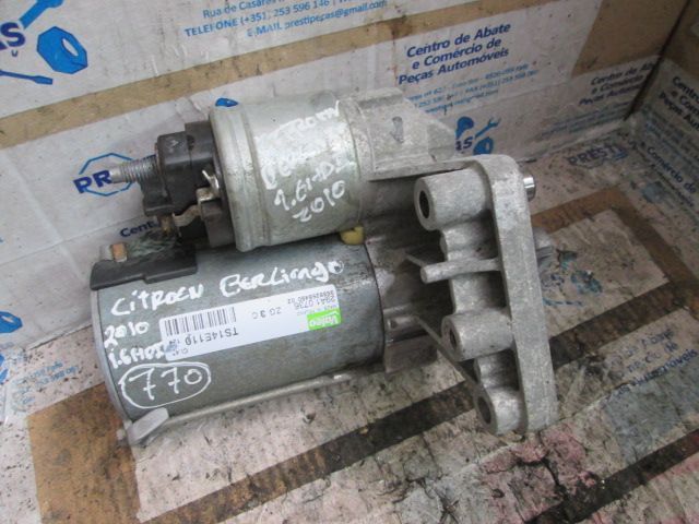 Motor De Arranque 968826848002 TS14E110 CITROEN BERLINGO 2010 1.6HDI PEUGEOT 207 2011 1.6HDI 0P PEUGEOT 107 2007 1.4HDI 0P CITROEN C3 2 FASE 1 2011 1.4HDI 70CV 5P PRETO