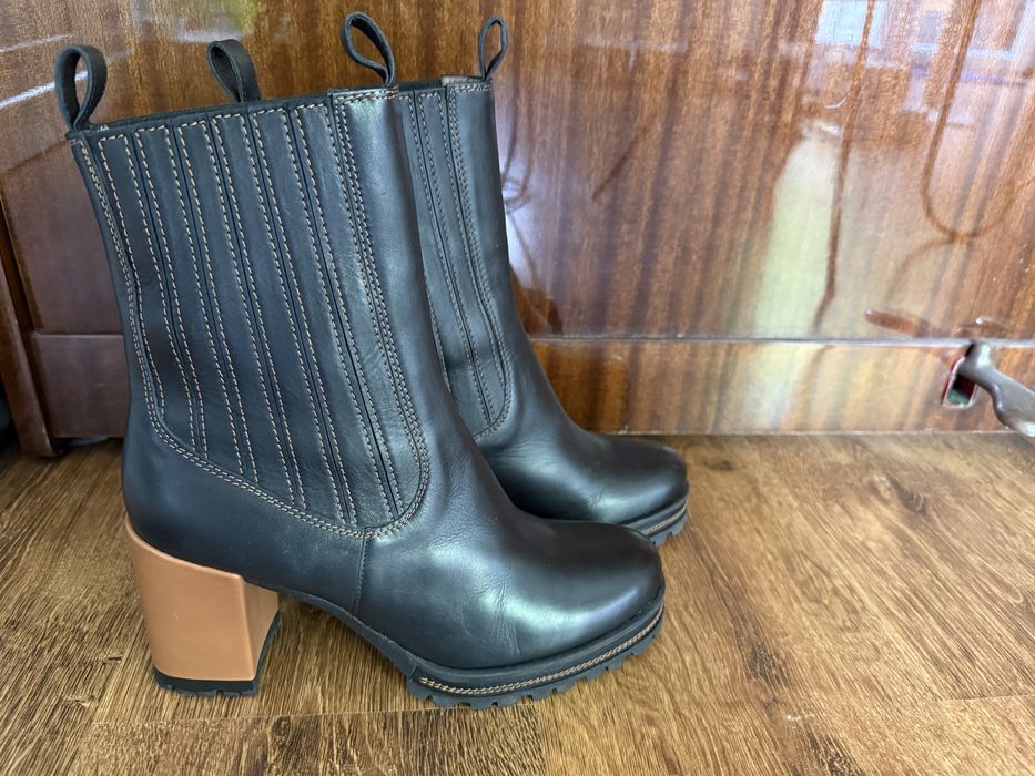 Botki ze skóry cielęcej 7mil rozm. 38