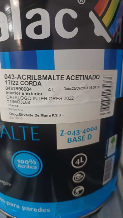 Acrismalte Acetinado Robbialac 4L