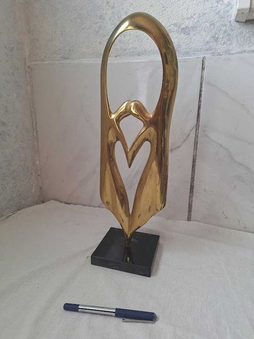 Estatueta em latão Almas Gémeas 44, 4 cm Altura