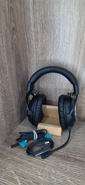 Słuchawki Przewodowe Nauszne Logitech PRO X Czarne Mikrofon Kabel Usb Typu C Kabel Jack-Jack