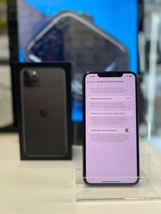 iPhone 11 Pro Max 256GB Graphite, bateria 82%, gw. 3 miesiące