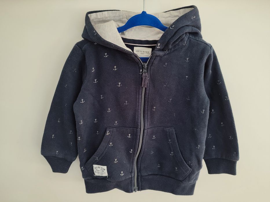 Reserved bluza rozpinana z kapturem hoodie 86 ciepła