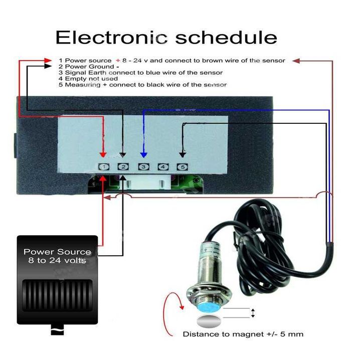 Электронный тахометр с магнитным датчиком Холла - Цифровой измеритель