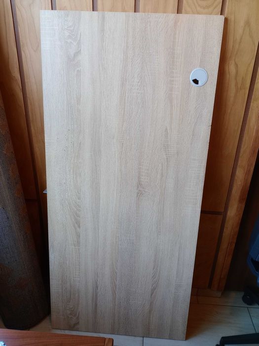 Biurko Brw Office 150 cm dąb sonoma / aluminiowe  nogi / stan dobry