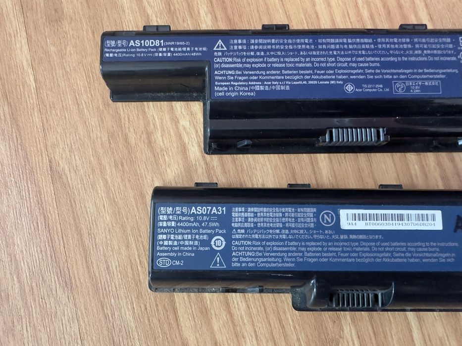 Аккамулятор от ноутбука почти не работают или совсем плохо на детали