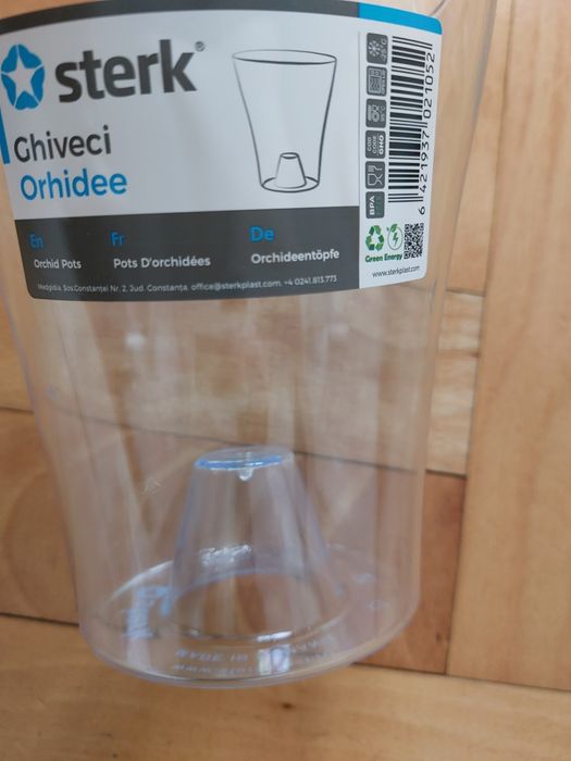 Doniczka osłonka storczyk orchidea przeźroczysta