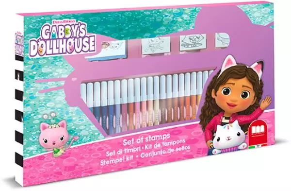 Pieczątki i pisaki 36 do kolorowanie Koci Domek Gabi. Gabby's Dollhouse 57117 Multiprint. Dante. Nowy Produkt