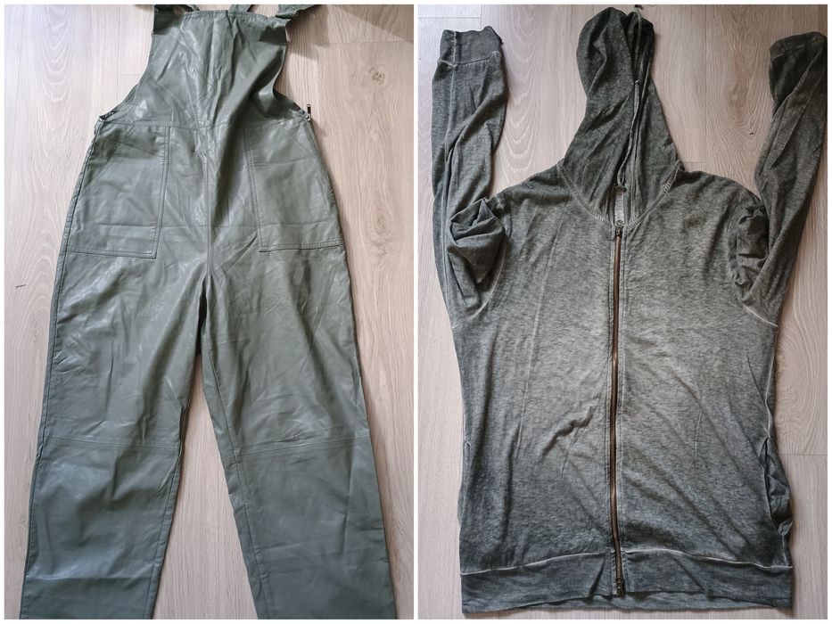 Spodnie ogrodniczki damskie Stradivarius 40 plus bluza pod kolor