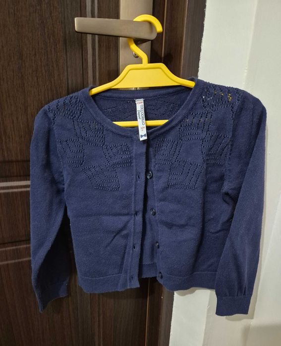 Granatowy sweter kardigan 104 cm Coccodrillo