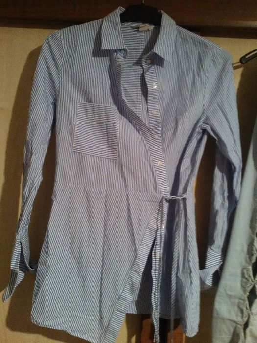 bluzka koszulowa H&M- S, spodnie jeansy- S/M  158-164cm