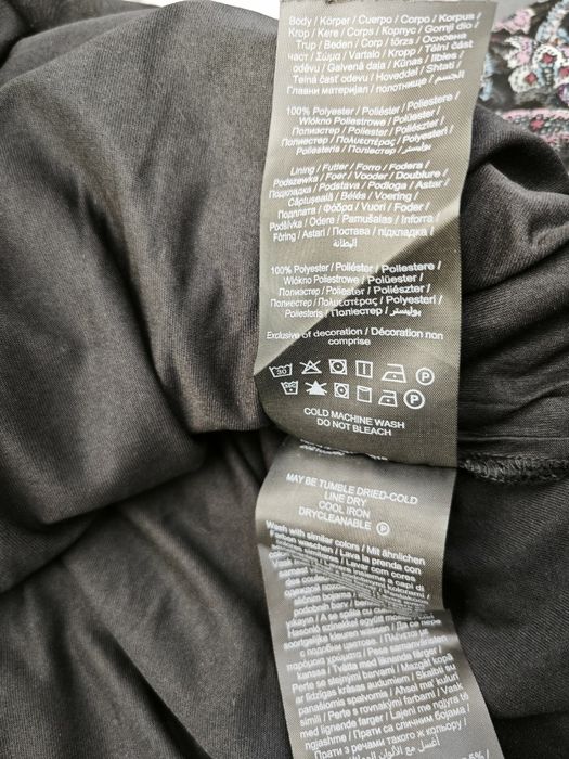 ONLY zwiewna sukienka z długim rękawem - wzór Paisley - rozmiar M/L