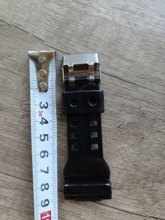 Pasek do zegarka Casio G SHOCK ( zamiennik )- czarny błyszczący