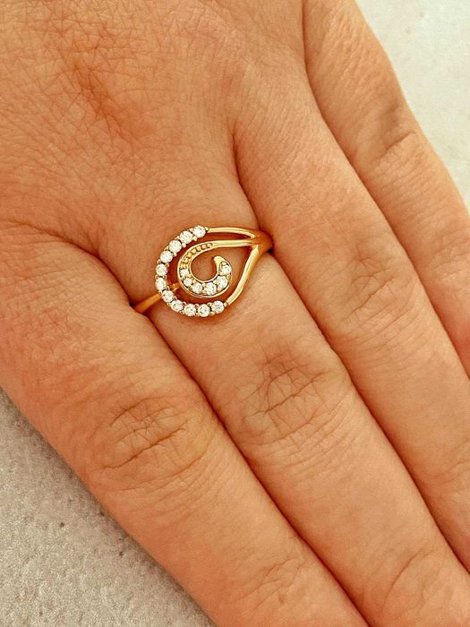 Позолоченное Кольцо "Фигурные Вырезы" р.18 (Разные Модели). Позолота