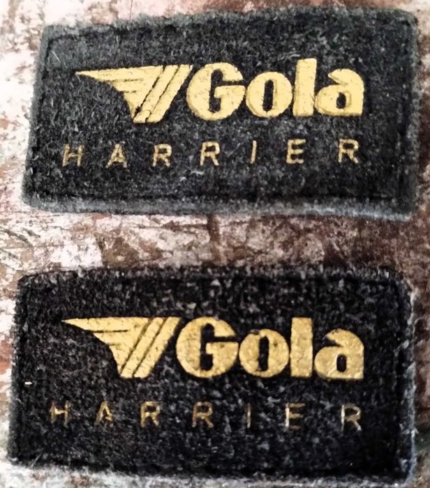 Patches GOLA HARRIER Cabedal Pele Dourado Estampas