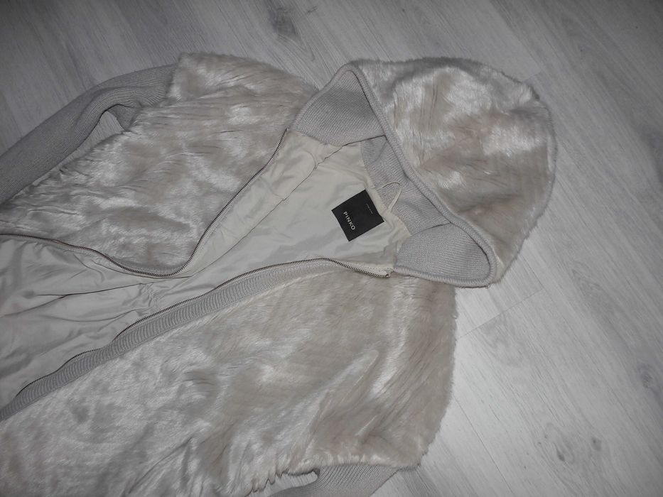 Pinko Coccobil Fur Jacket Italy Original Płaszcz Damski Futerko M