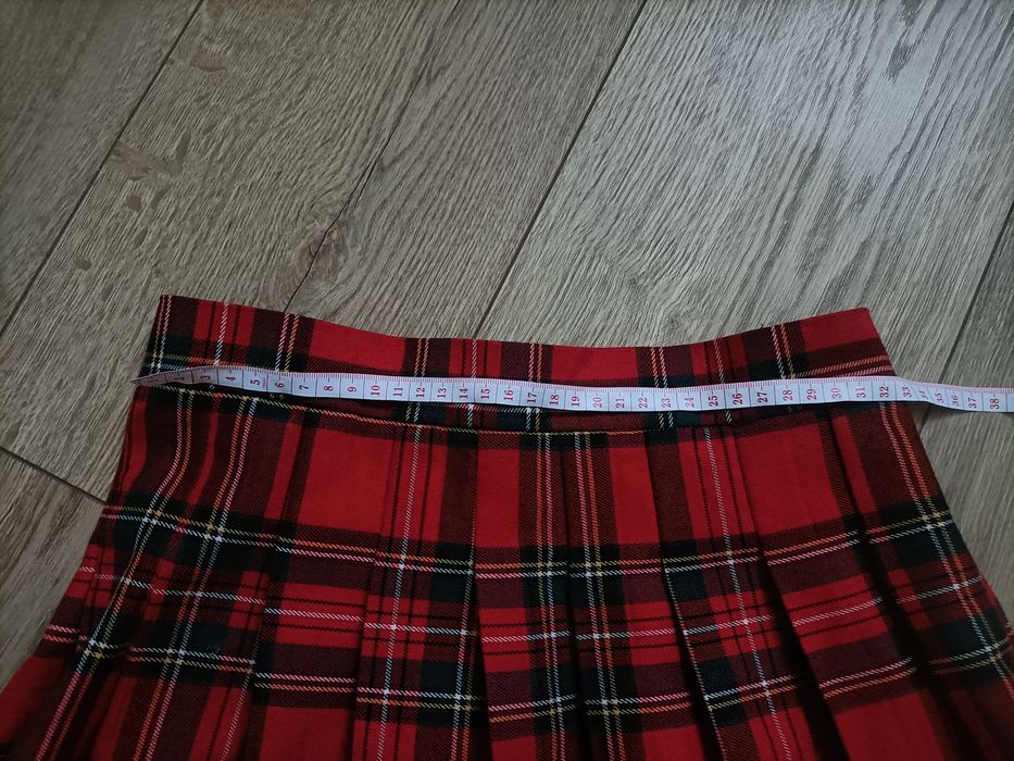 Spódniczka damska plisowana w kratę (rozmiar XS) EDAN