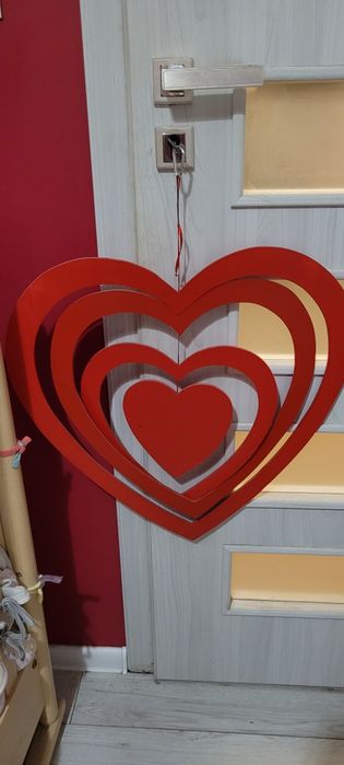 Duże serce drewniane
