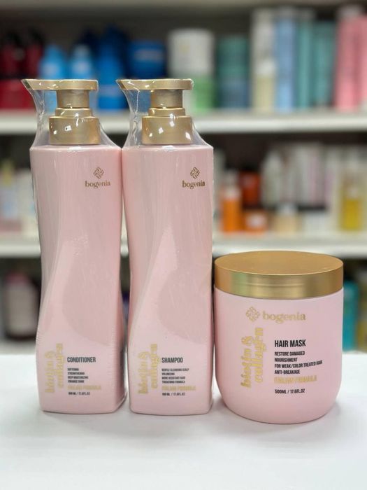 Набір для волосся Богенія з біотином та колагеном для відновлення