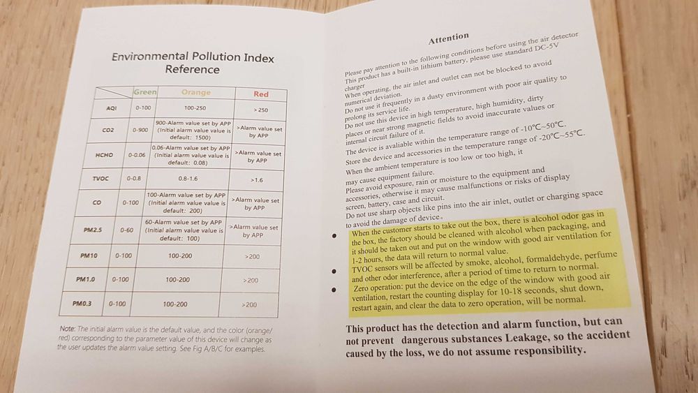 Монітор якості повітря ZN-MT29 15-в-1