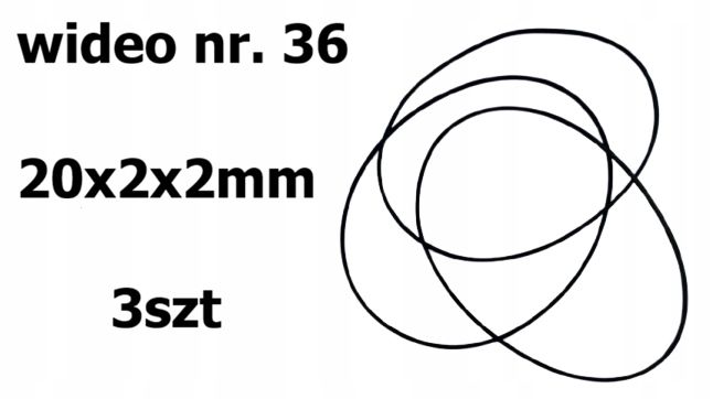 Paski Wideo Magnetowidowe Nr. 36 20x2x2mm 3szt