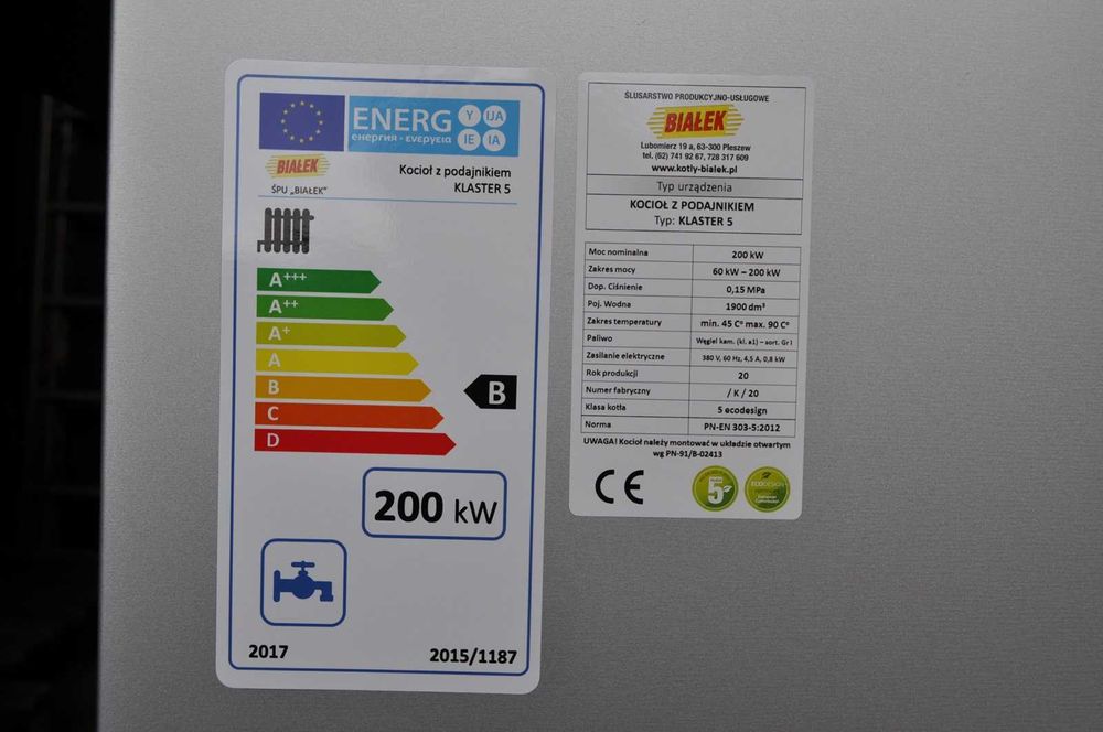 Kocioł Piec na ekogroszek 200kW 2000 - 2500m2  PRODUCENT!