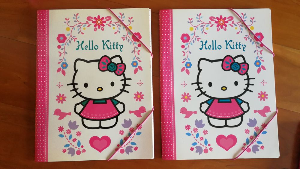 IMPECÁVEL Material papelaria/escolar  Hello Kitty Dossier Capas Estojo