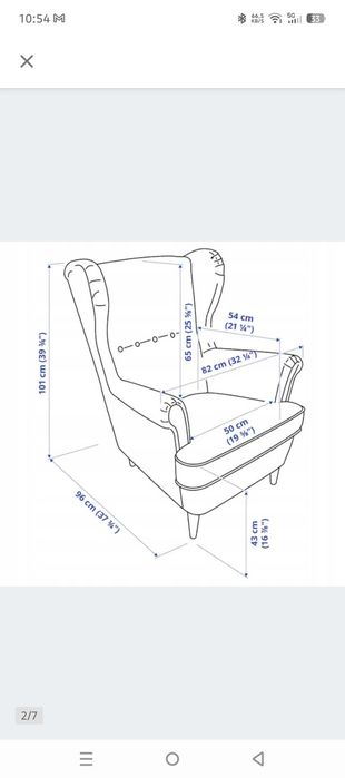Fotel  uszak IKEA strandmon