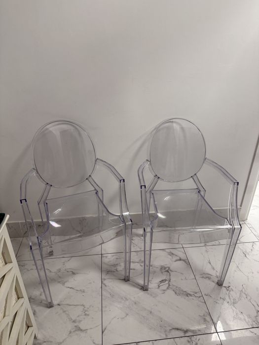 Krzesła 2 sztuki przezroczyste ikea