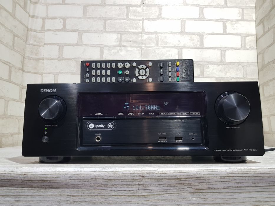 7.2 AV ресивер DENON AVR X1300W, *7x145 Вт,HDMI,Wi-Fi,Bluetooth,4K,USB