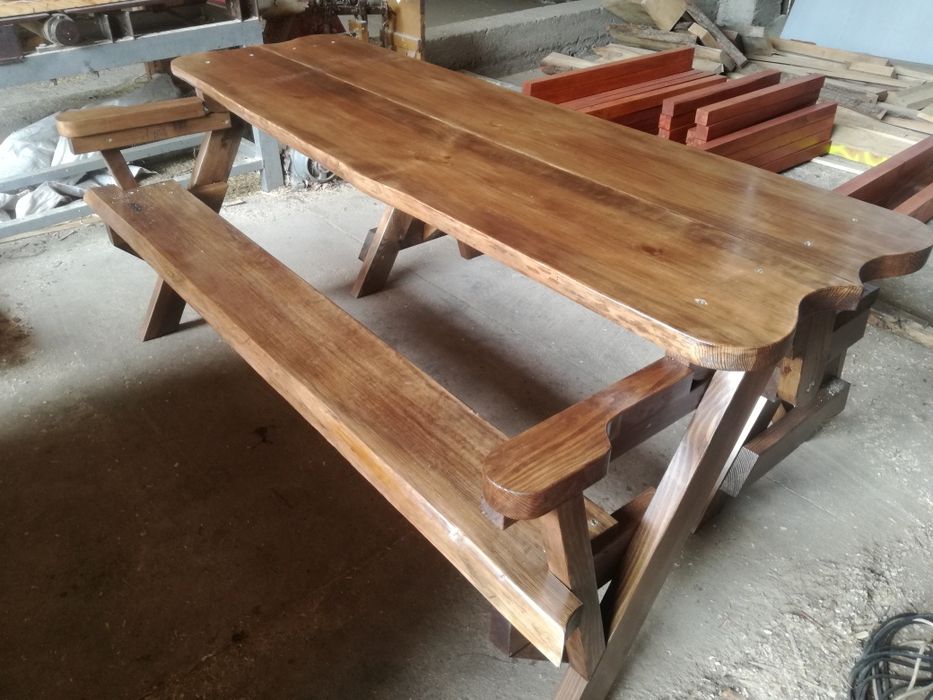 Ławka do ogrodu, stół-ławko, mebel rozkładany, 2w1