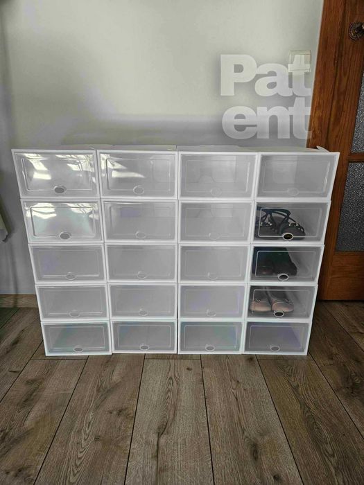 Pudełka 20 sztuk modułowe organizery białe do przechowywania zestaw