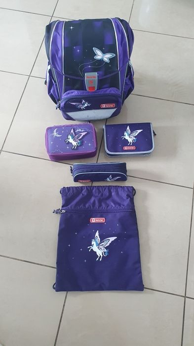 Tornister plecak szkolny dla dziewczynki Hama Step by Step zestaw