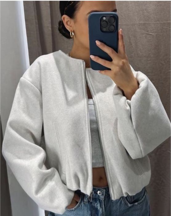 Бомьер zara теплая рубашка куртка пальто тепла сорочка
