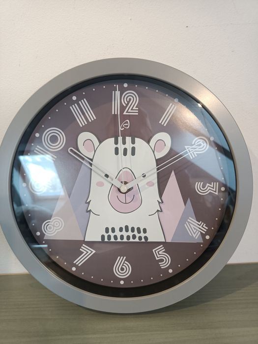 Zegar ścienny do pokoju dziecięcego misio nowy cichy