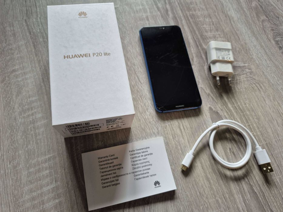 Smartfon HUAWEI P20 Lite  4/64GB / 7x etui / czarny / komplet / BOX