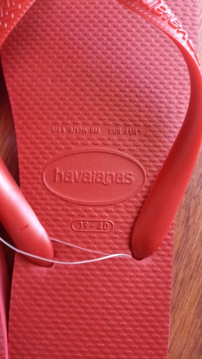 Havaianas vermelhas 39/40 (Eur 41/42) NOVAS