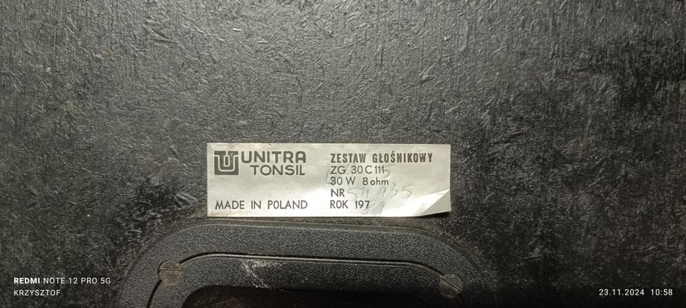 Kolumny Unitra, tonisil ZG40 C115