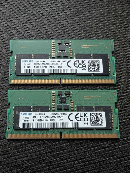 Оперативная память Samsung 16GB (2x 8Gb) DDR5 5600 MHz