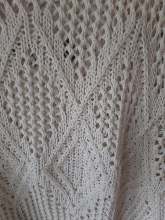 Narzutka Zara tunika L kolekcja frędzle boho lato dzianina tkmaxx
