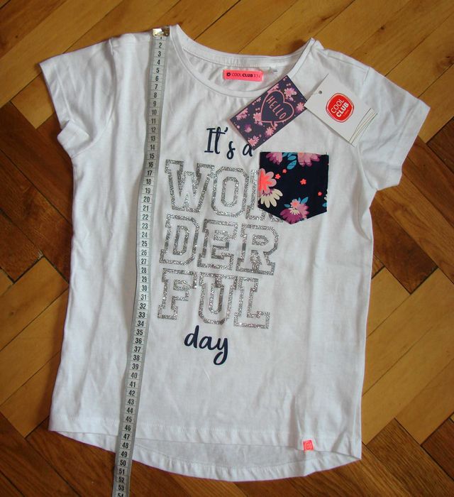 Футболка для девочки белая CoolClub 128-134 р.
