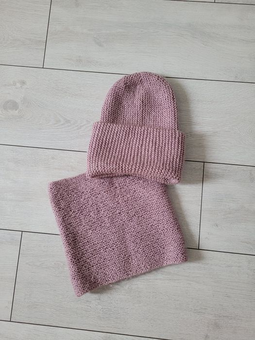 Шапка+снуд. Комплект ручной работы