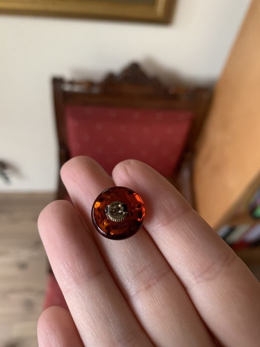 Винтажные серьги с янтарем (Германия)